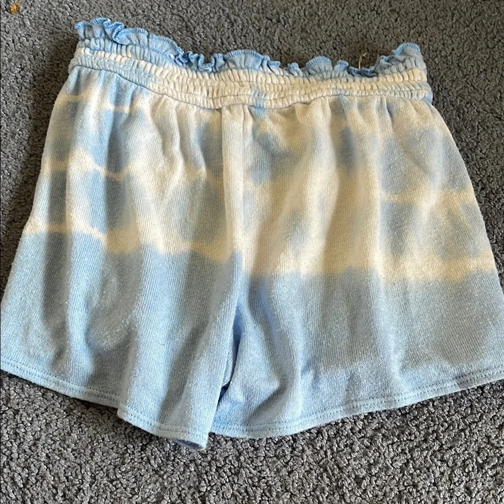 Justice Blue and White Relaxed Fit Shorts